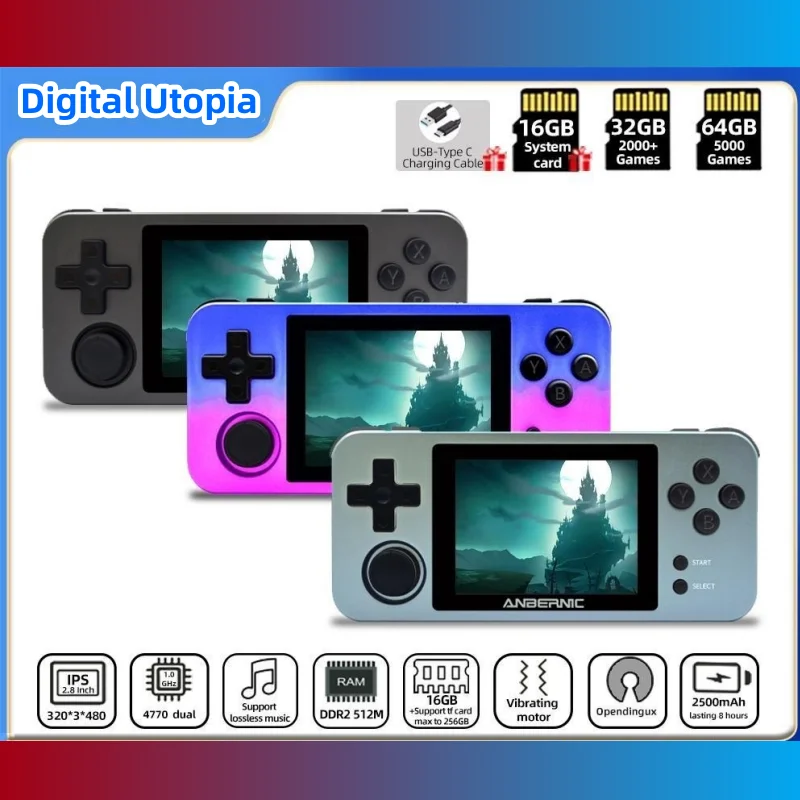 NEW RG280M Retro MINI Games 2.8 Inch IPS Video Games Handheld Game Console 64Bit Emulator Consola Portatil RG280 
NEW RG280M Retro MINI Games 2.8 Inch IPS Video Games Handheld Game Console 64Bit Emulator Consola Portatil RG280