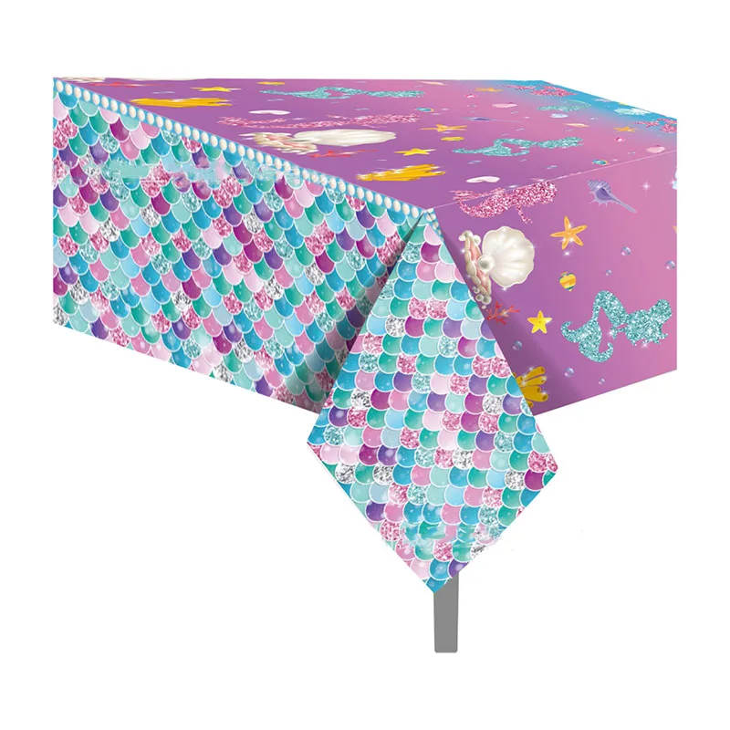 130x220cm Mermaid Theme Tablecloth Mermaid Shiny Scale Shell Tablecover Happy Under The Sea Little Mermaid Birthday Party Decor
130x220cm Mermaid Theme Tablecloth Mermaid Shiny Scale Shell Tablecover Happy Under The Sea Little Mermaid Birthday Party Decor
