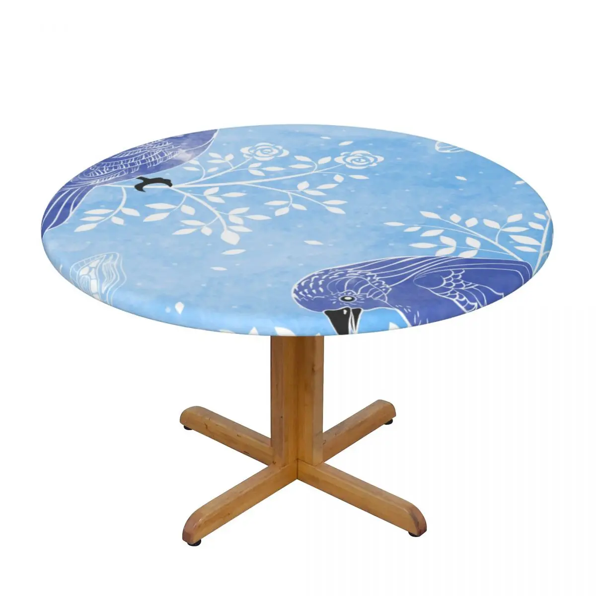 Round Table Cover for Dining Table Elastic Tablecloth Birds And Flowers Blue Fitted House Hotel Decoration
Round Table Cover for Dining Table Elastic Tablecloth Birds And Flowers Blue Fitted House Hotel Decoration