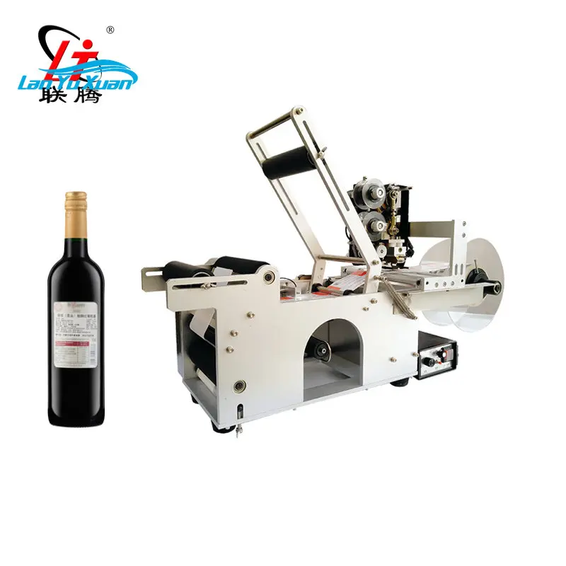 

LT PACK Semi Automatic Sticker Round Small Tabletop Desktop Manual Jars Bottles Labeling Machines