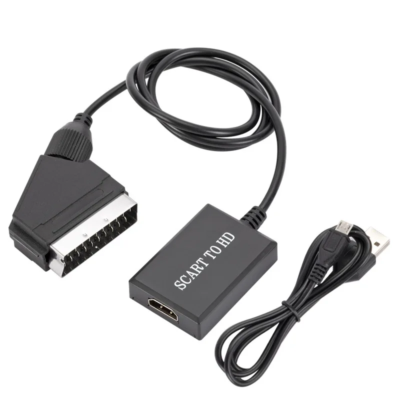 1080P HDMI-compatible Input To SCART Output Video Audio Converter Adapter for HDTV DVD for Sky Box STB Plug and Play DC Cables
1080P HDMI-compatible Input To SCART Output Video Audio Converter Adapter for HDTV DVD for Sky Box STB Plug and Play DC Cables