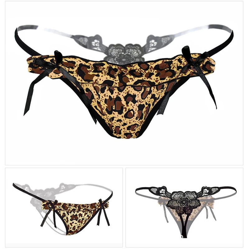 Ladies Sexy Leopard Print Solid Lace Floral Embroidery Transparent Sexy G String Lingerie Solid Color Butterfly Hip Thong
Ladies Sexy Leopard Print Solid Lace Floral Embroidery Transparent Sexy G String Lingerie Solid Color Butterfly Hip Thong