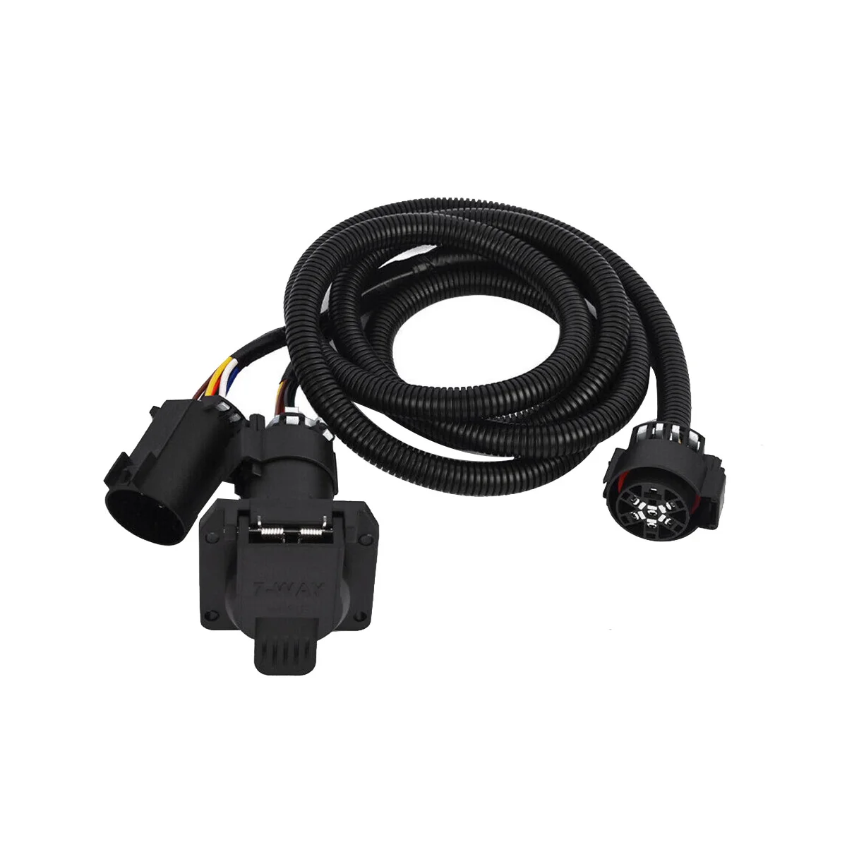 56070 7 Foot 7Pin Trailer Wiring Harness Extension for Vehicle-Side Truck Bed for Chevy Dodge Ram GMC Ford Toyota
56070 7 Foot 7Pin Trailer Wiring Harness Extension for Vehicle-Side Truck Bed for Chevy Dodge Ram GMC Ford Toyota