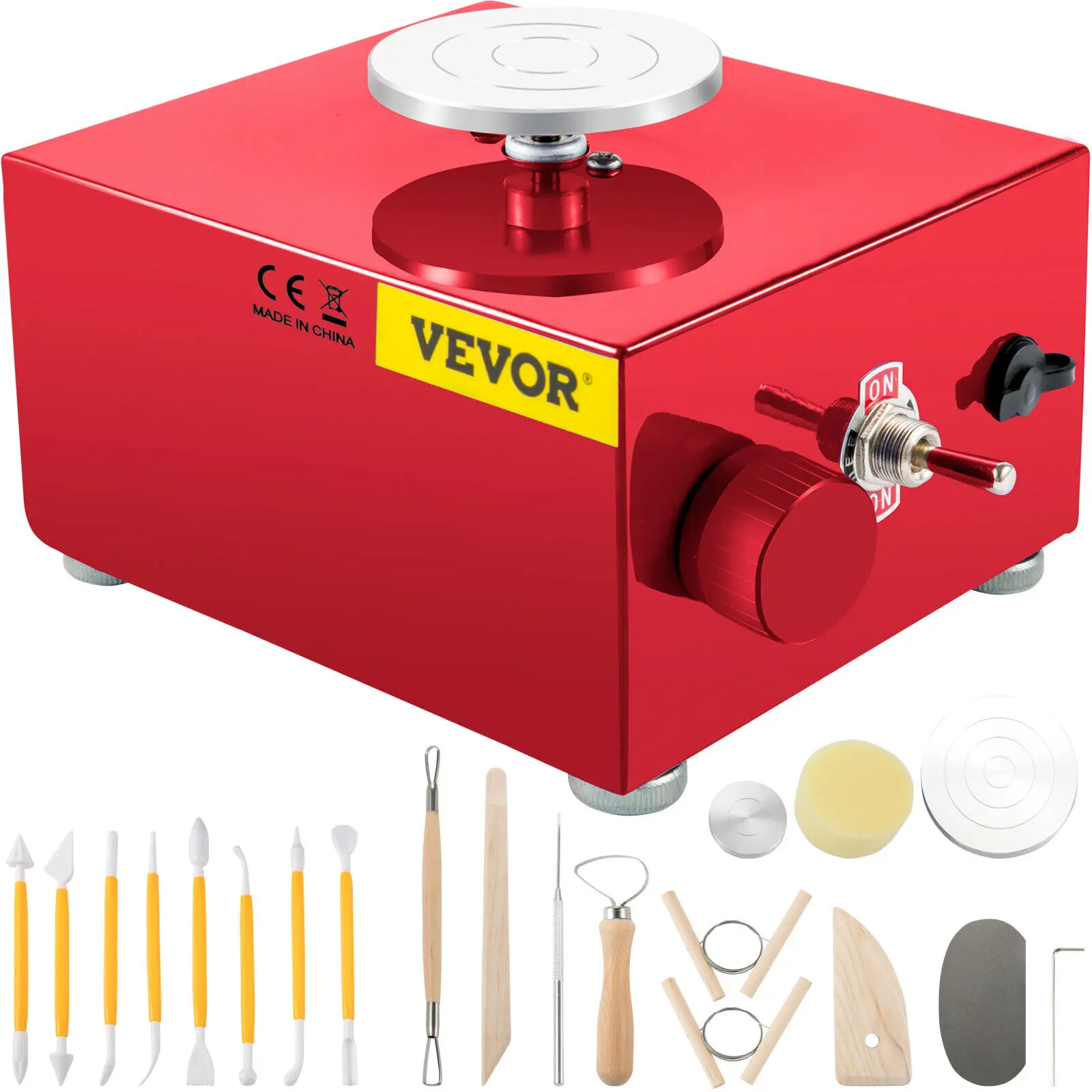 VEVOR 30W Mini Pottery Wheel Machine 2000RPM Adjustable Ceramic Clay Machine Red
VEVOR 30W Mini Pottery Wheel Machine 2000RPM Adjustable Ceramic Clay Machine Red
