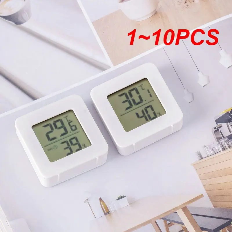 

Мини-термометр с ЖК-дисплеем, Цифровая метеостанция, гигрометр, комнатный измеритель влажности и температуры, 1 ~ 10 шт.
