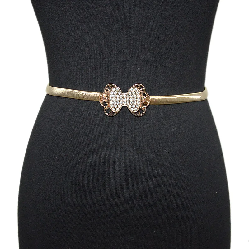 Новый Модный женский ремень, Повседневная инкрустированная искусственной бабочкой, эластичная талия, цепочка 
Новый Модный женский ремень, Повседневная инкрустированная искусственной бабочкой, эластичная талия, цепочка