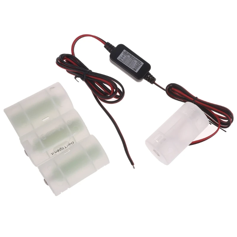 

6V LR20 D Battery Eliminators Cable Power Supply Adapter Cord Wire Replace for 4pcs 1.5V LR20 D Size Cell Batteries