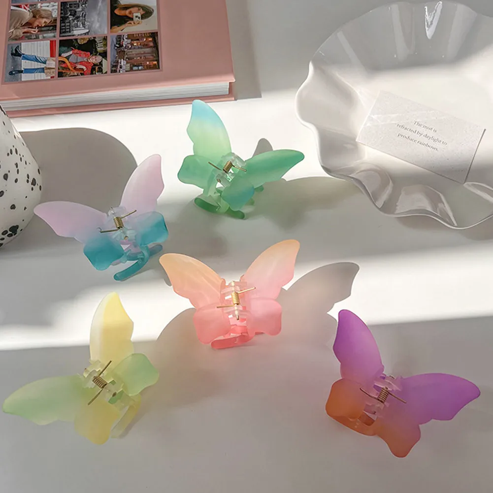 Acetate Hair Claw Butterfly Hairpin Clips Gradient Tie-Dye Colored Hair Styling Tools Barrettes Women Girls Hair Accessories
Acetate Hair Claw Butterfly Hairpin Clips Gradient Tie-Dye Colored Hair Styling Tools Barrettes Women Girls Hair Accessories