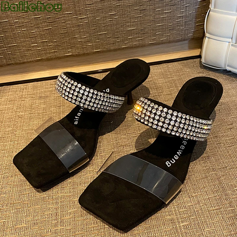 Ladies Slippers Slides Shoes For Women Sandals 2022 Casual Rhinestones High Heels Square Toe Sandals Woman Pumps Female Shoes
Ladies Slippers Slides Shoes For Women Sandals 2022 Casual Rhinestones High Heels Square Toe Sandals Woman Pumps Female Shoes