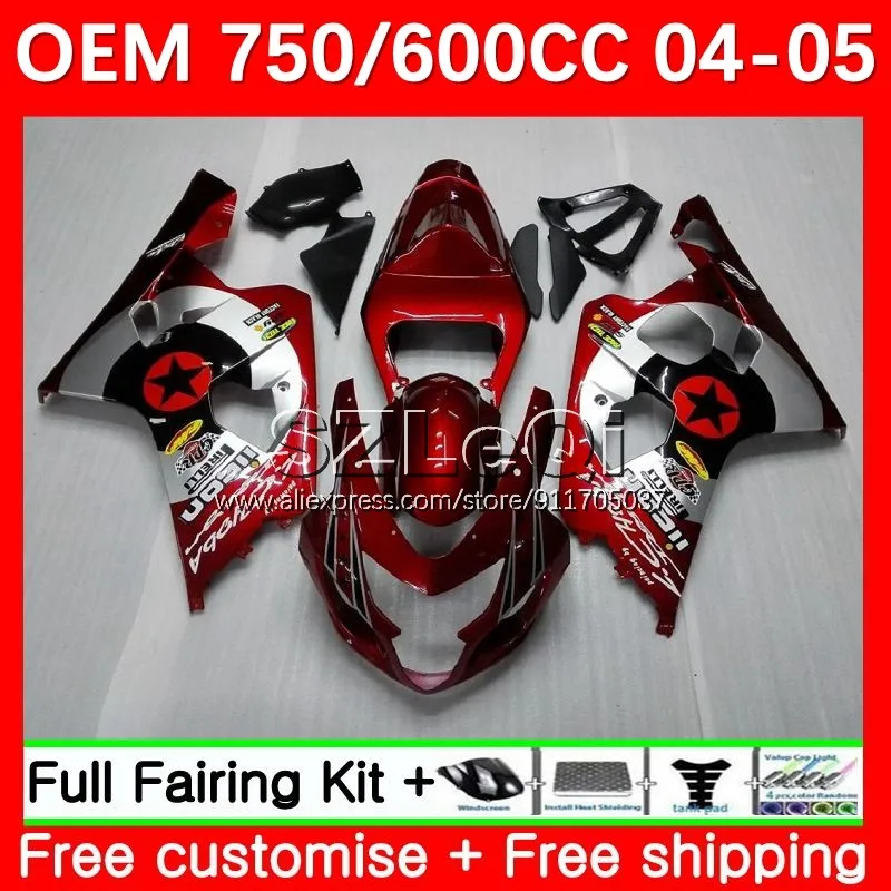 Wine red OEM Injection For SUZUKI GSXR 600 750 CC 600CC GSXR-750 K4 GSXR750 GSXR600 04 05 GSXR-600 2004 2005 Fairing 75LQ.1
Wine red OEM Injection For SUZUKI GSXR 600 750 CC 600CC GSXR-750 K4 GSXR750 GSXR600 04 05 GSXR-600 2004 2005 Fairing 75LQ.1