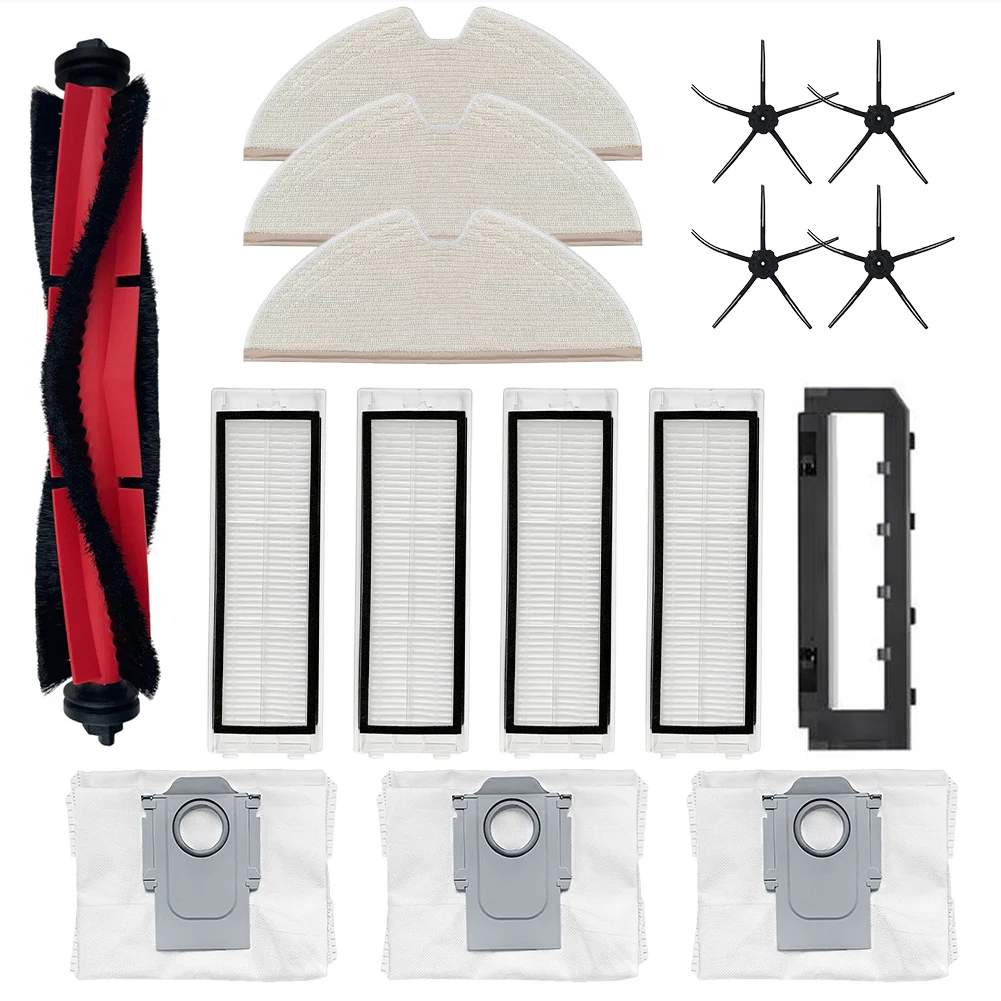 16pcs Main Brush Side Brush Filter Dust Bag Mop Cloth For Roborock Q5+ Robot Vacuum Cleaner Accessories Home Match Equipment
16pcs Main Brush Side Brush Filter Dust Bag Mop Cloth For Roborock Q5+ Robot Vacuum Cleaner Accessories Home Match Equipment