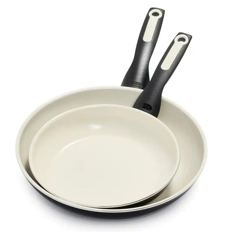 Ceramic Nonstick 8" & 10" Frypan Set, Black 
Ceramic Nonstick 8" & 10" Frypan Set, Black