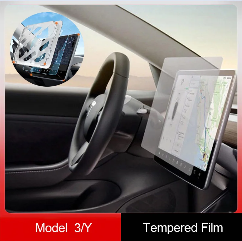 For Tesla Model 3/ Y Car Navigation Tempered Glass Screen Protector for Central Control Display - Vehicle Interior Accessory
For Tesla Model 3/ Y Car Navigation Tempered Glass Screen Protector for Central Control Display - Vehicle Interior Accessory