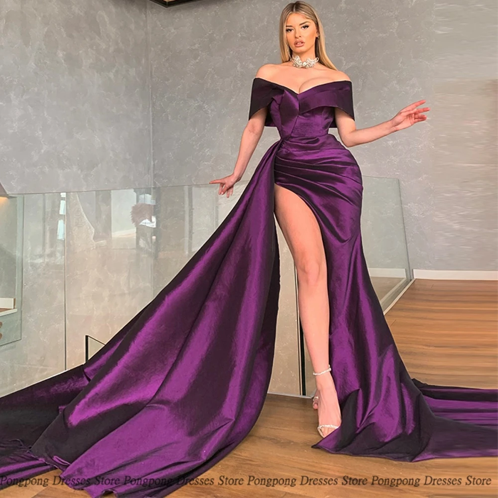 Fashion Mermaid Evening Dresses Draped High Slit Off-the-shoulder Shirred Open Back Party Glitter Women Dress Vestidos De Fies
Fashion Mermaid Evening Dresses Draped High Slit Off-the-shoulder Shirred Open Back Party Glitter Women Dress Vestidos De Fies