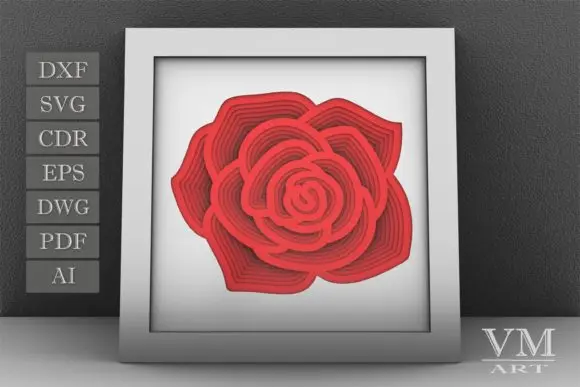 Layered Rose SVG Paper Cut, 3D Rose CDR, EPS, DXF, DWG, SVG for the laser cutting CNC router machine,digital product
Layered Rose SVG Paper Cut, 3D Rose CDR, EPS, DXF, DWG, SVG for the laser cutting CNC router machine,digital product