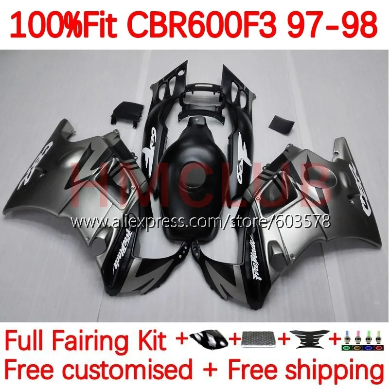 Injection Body For HONDA CBR600F3 CBR 600F3 600 CC FS F3 CBR600 F3 1997 1998 CBR600FS 97 98 Fairing +Tank 142No.11 flat silvery
Injection Body For HONDA CBR600F3 CBR 600F3 600 CC FS F3 CBR600 F3 1997 1998 CBR600FS 97 98 Fairing +Tank 142No.11 flat silvery
