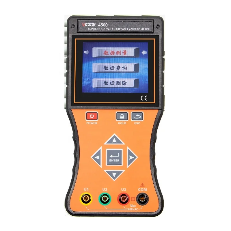 VICTOR 4500 three-phase intelligent phase voltampere meter AC 600V 30A field testing electric instrument
VICTOR 4500 three-phase intelligent phase voltampere meter AC 600V 30A field testing electric instrument