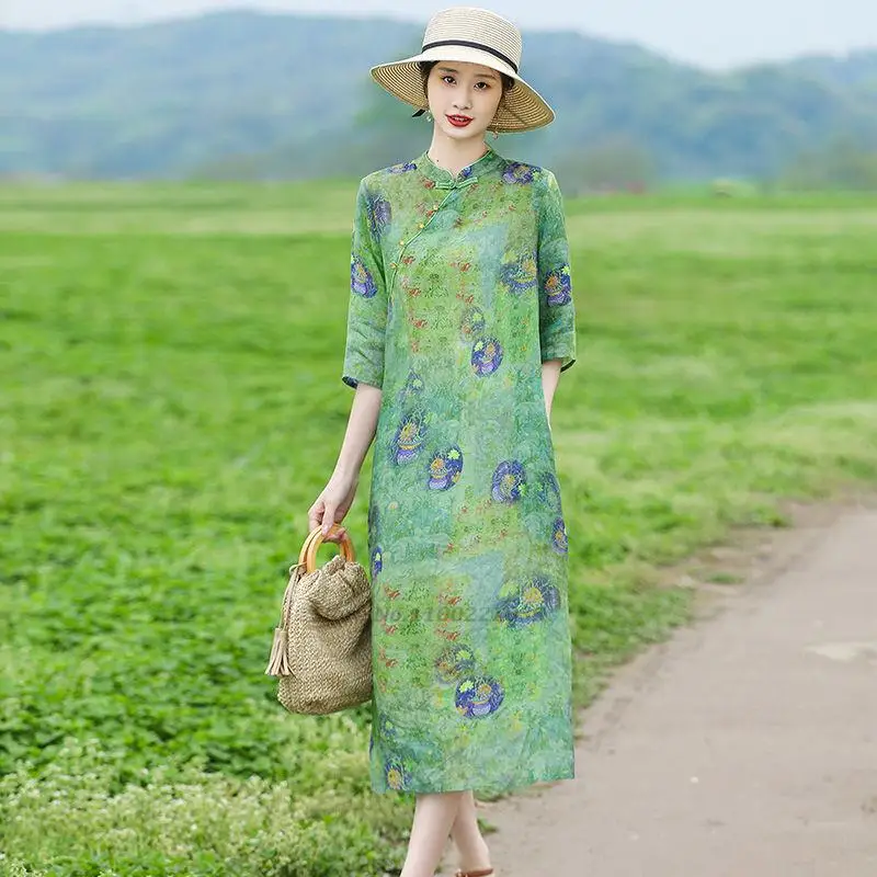 2022 chinese vintage dress traditional flower print cotton linen dress qipao oriental cheongsam vestido cheongsam qipao dress
2022 chinese vintage dress traditional flower print cotton linen dress qipao oriental cheongsam vestido cheongsam qipao dress