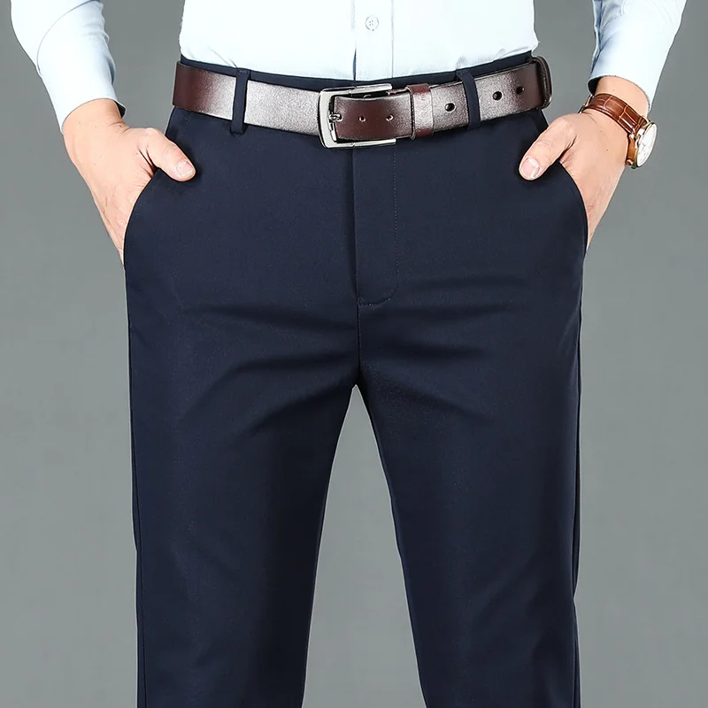 Casual New Men's Spring Cotton Classic Style Pants Male Autumn Straight Slim High Waist Elastic Long Trousers Business Pants
Casual New Men's Spring Cotton Classic Style Pants Male Autumn Straight Slim High Waist Elastic Long Trousers Business Pants