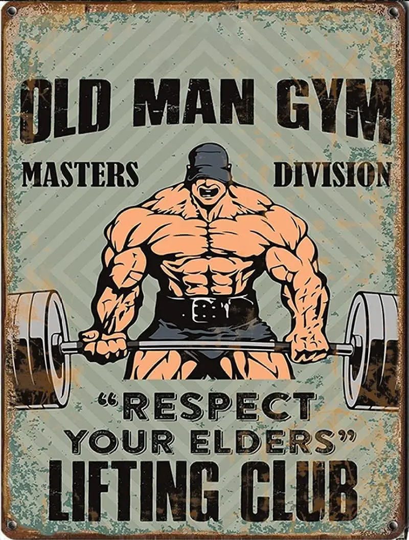 Tin Sign Old Man Gym Tin Sign, Lifting Club Wall Decor, Gift for, Weightlifting Man Wall Art,Tin Sign Gym Studio,Wall Decoration
Tin Sign Old Man Gym Tin Sign, Lifting Club Wall Decor, Gift for, Weightlifting Man Wall Art,Tin Sign Gym Studio,Wall Decoration