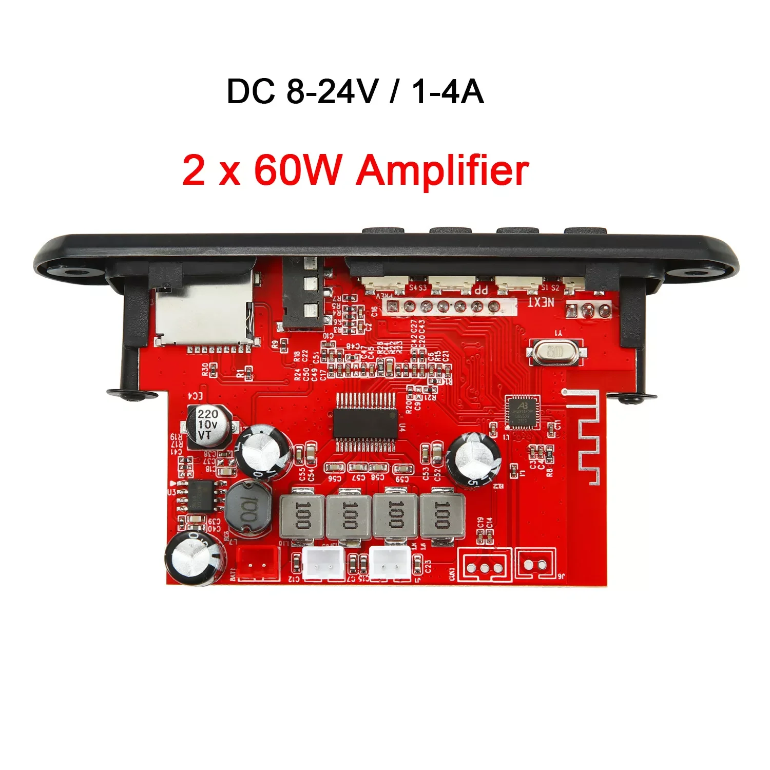 2023 2*60W Amplifier MP3 Player Decoder Board 12V Bluetooth 5.0 Car FM Radio Module Support TF USB AUX wav/wma decoder board aud
2023 2*60W Amplifier MP3 Player Decoder Board 12V Bluetooth 5.0 Car FM Radio Module Support TF USB AUX wav/wma decoder board aud