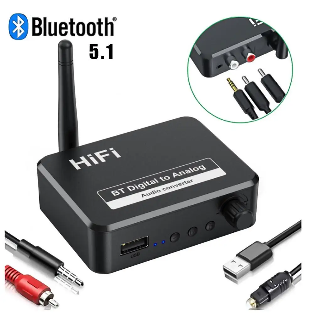 Digital To Analog Audio DAC Converter Spdif Optical Fiber Signal To 3.5MM 3.5 AUX 2 RCA Amplifier Decoder 5.0 Receiver
Digital To Analog Audio DAC Converter Spdif Optical Fiber Signal To 3.5MM 3.5 AUX 2 RCA Amplifier Decoder 5.0 Receiver