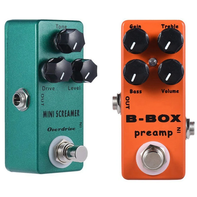 Mosky 2Pcs Electric Guitar Preamp Overdrive Effect Pedal Full Metal Shell True Bypass - Mini Screamer & Bb Preamp
Mosky 2Pcs Electric Guitar Preamp Overdrive Effect Pedal Full Metal Shell True Bypass - Mini Screamer & Bb Preamp
