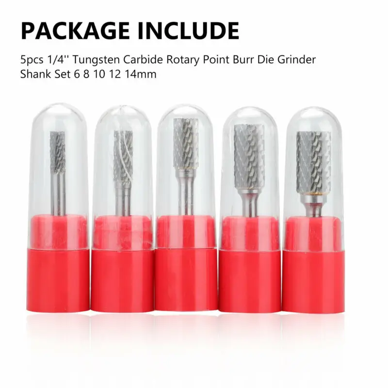 Tool Drill Bits Tungsten Carbide 1/4In Shank 5pcs 6/8/10/12/14mm Burr Burrs Die Grinder Head Rotary For electric
Tool Drill Bits Tungsten Carbide 1/4In Shank 5pcs 6/8/10/12/14mm Burr Burrs Die Grinder Head Rotary For electric