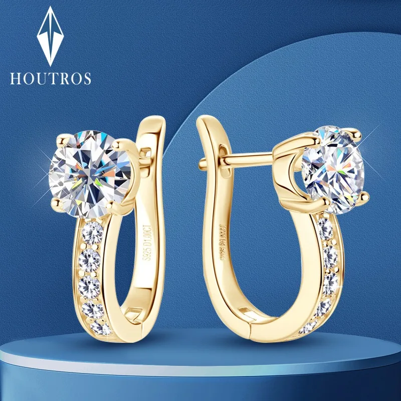 Houtros 1ct U Shape Moissanite Hoop Earrings 925 Sterling Silver D Color VVS1 Women's Diamond Earring Party Fine Jewelry GRA
Houtros 1ct U Shape Moissanite Hoop Earrings 925 Sterling Silver D Color VVS1 Women's Diamond Earring Party Fine Jewelry GRA
