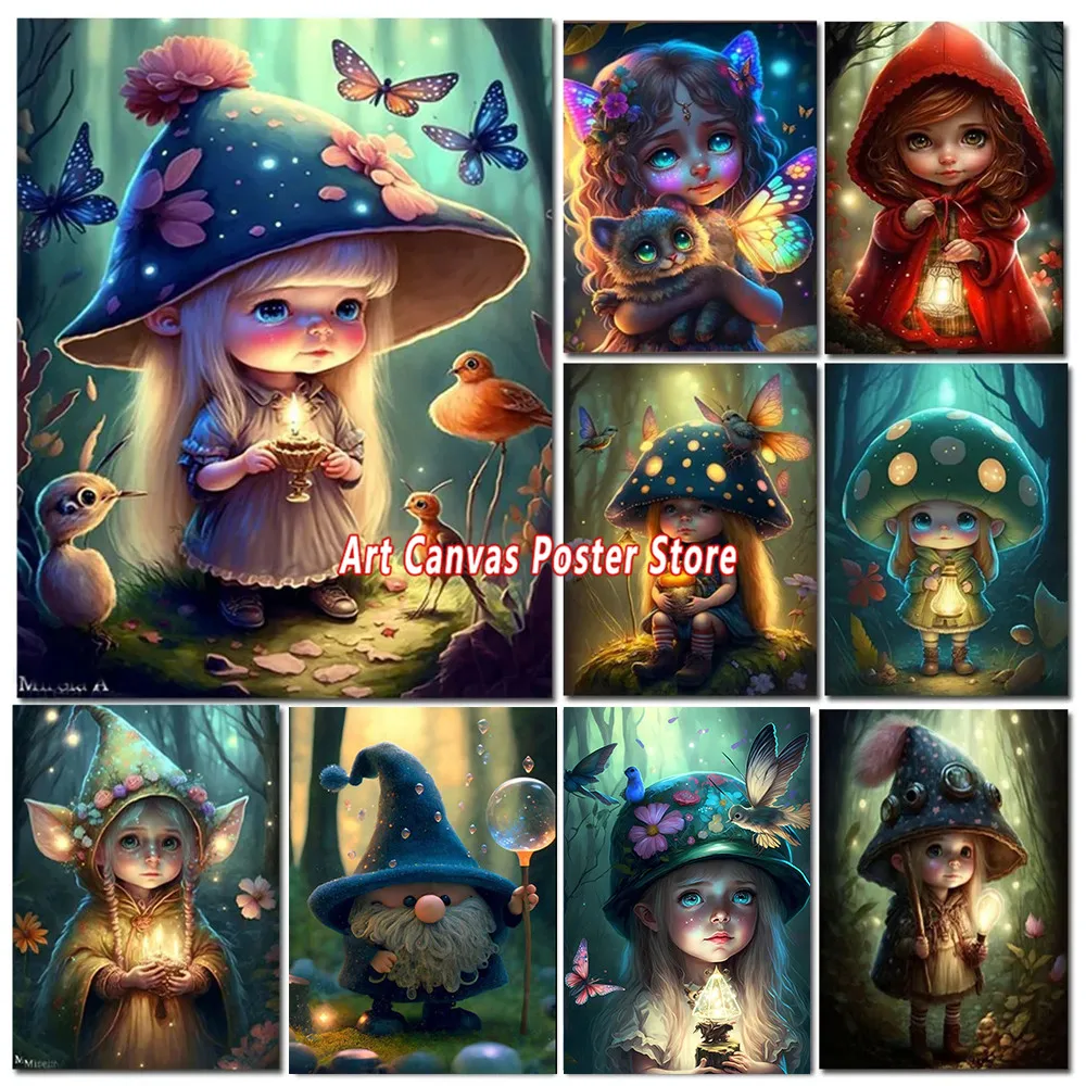 Forest Spirit Fairy Poster Canvas Painting and Print Wall Art Pictures for Home Kids Room Kawaii Aesthetic Decor Cuadros Gift
Forest Spirit Fairy Poster Canvas Painting and Print Wall Art Pictures for Home Kids Room Kawaii Aesthetic Decor Cuadros Gift