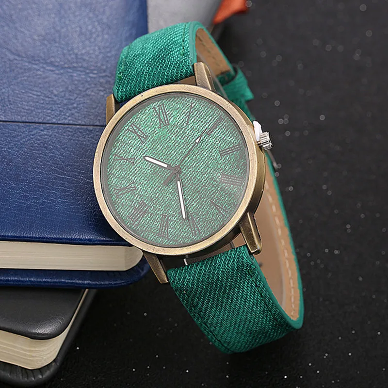 Simple Casual Women Watch Personality Denim Strap Retro Ladies Wrist Watch Ladies Elegant Solid Color Blue Female Watches Montre
Simple Casual Women Watch Personality Denim Strap Retro Ladies Wrist Watch Ladies Elegant Solid Color Blue Female Watches Montre