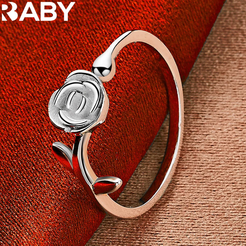 925 Sterling Silver Cute Charms Flower Rose Rings For Women Wedding Engagement Gift Fashion Simple Accessories Fine Jewelry
925 Sterling Silver Cute Charms Flower Rose Rings For Women Wedding Engagement Gift Fashion Simple Accessories Fine Jewelry