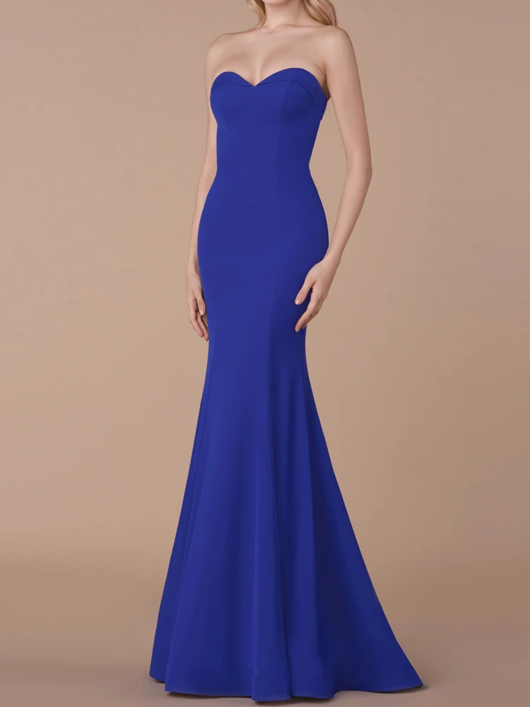 Sexy Strapless Sweetheart Evening Gown Sleeveless Open Back Padded Bodycon Cocktail Prom Party Dress Elegant Royal Blue 2023 New
Sexy Strapless Sweetheart Evening Gown Sleeveless Open Back Padded Bodycon Cocktail Prom Party Dress Elegant Royal Blue 2023 New