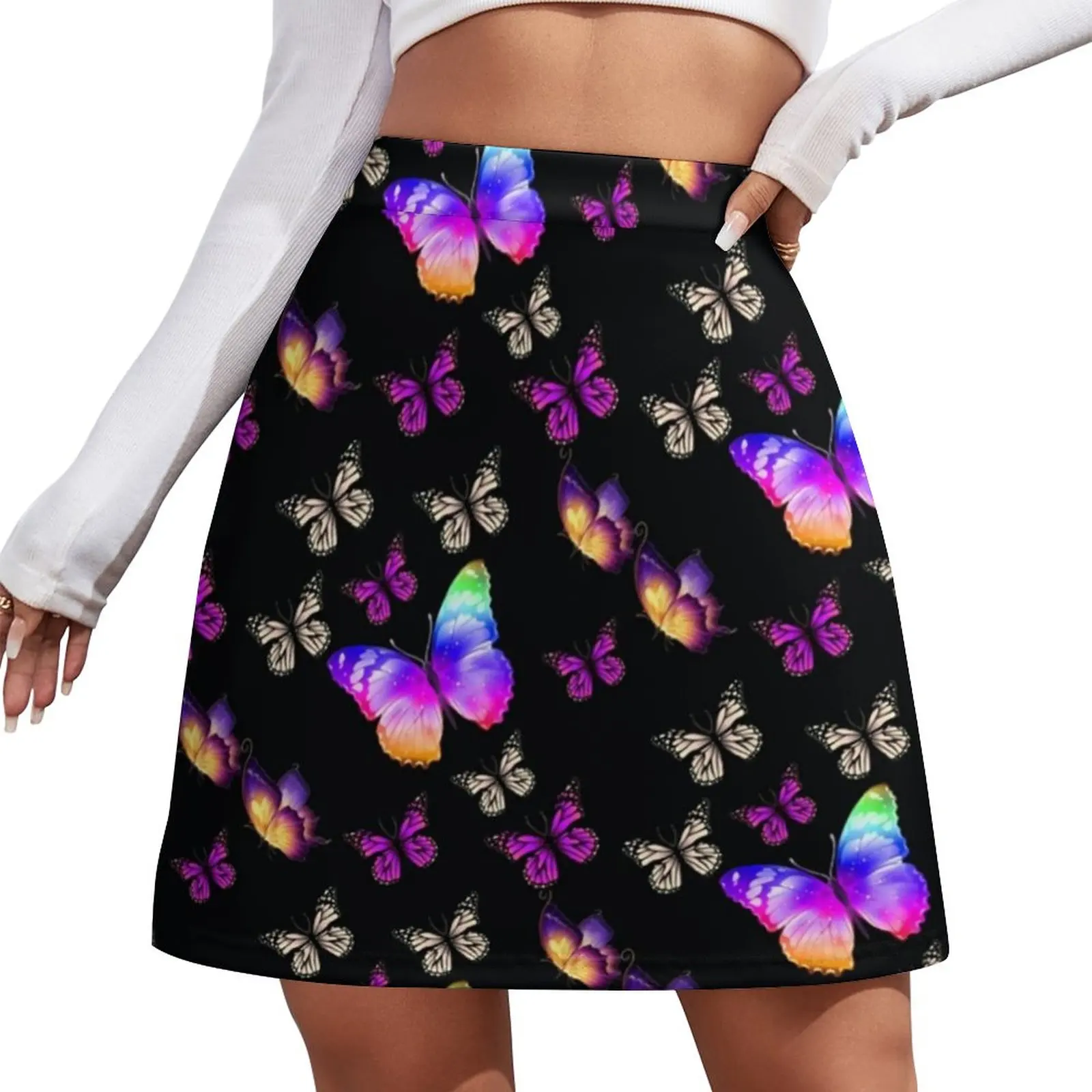 Neon Butterfly Skirt Colorful Animal Print Elegant Mini Skirts Summer High Waist Custom Streetwear Casual Skirt Big Size
Neon Butterfly Skirt Colorful Animal Print Elegant Mini Skirts Summer High Waist Custom Streetwear Casual Skirt Big Size
