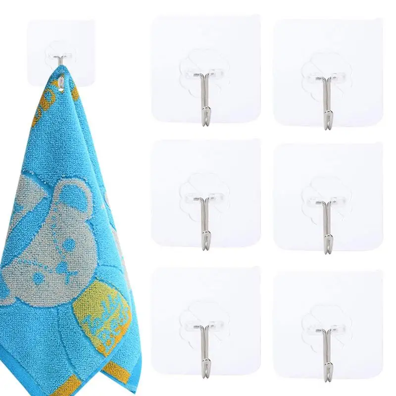 6PCS Seamless Hooks Strong Transparent Suction Cup Sucker Wall Hooks Hanger Punch-free Strong Adhesive For Kitchen Bathroom
6PCS Seamless Hooks Strong Transparent Suction Cup Sucker Wall Hooks Hanger Punch-free Strong Adhesive For Kitchen Bathroom