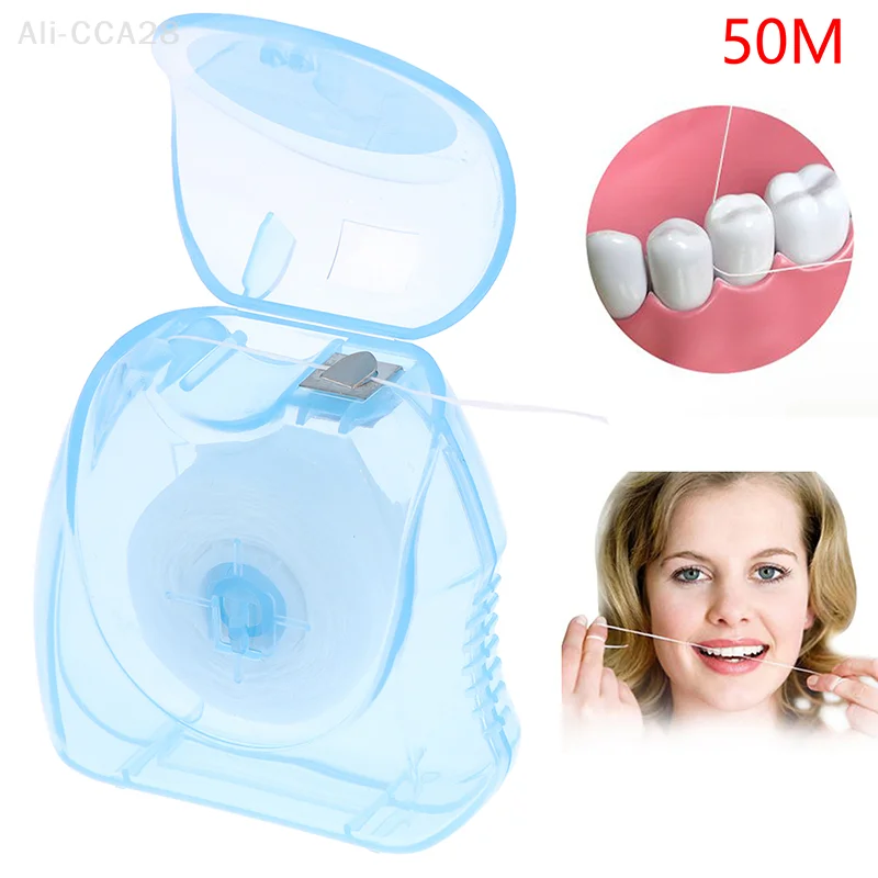 

50M/Box Micro Wax Peppermint Flavor Dental Floss Interdental Brush Teeth Stick Toothpicks Floss Pick Oral Hygiene Clean Wire