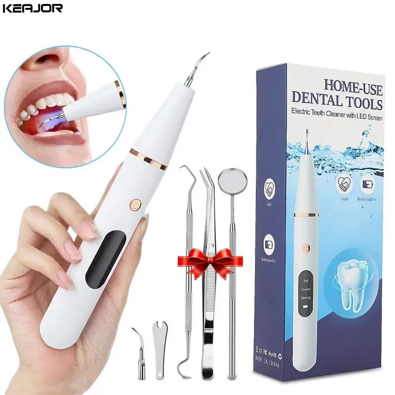 Electric Teeth Cleaner Ultrasonic Dental Calculus Stain Remover Oral Tooth Plaque Tartar Scaler Pets Stone Teeth Whitening Tools
Electric Teeth Cleaner Ultrasonic Dental Calculus Stain Remover Oral Tooth Plaque Tartar Scaler Pets Stone Teeth Whitening Tools