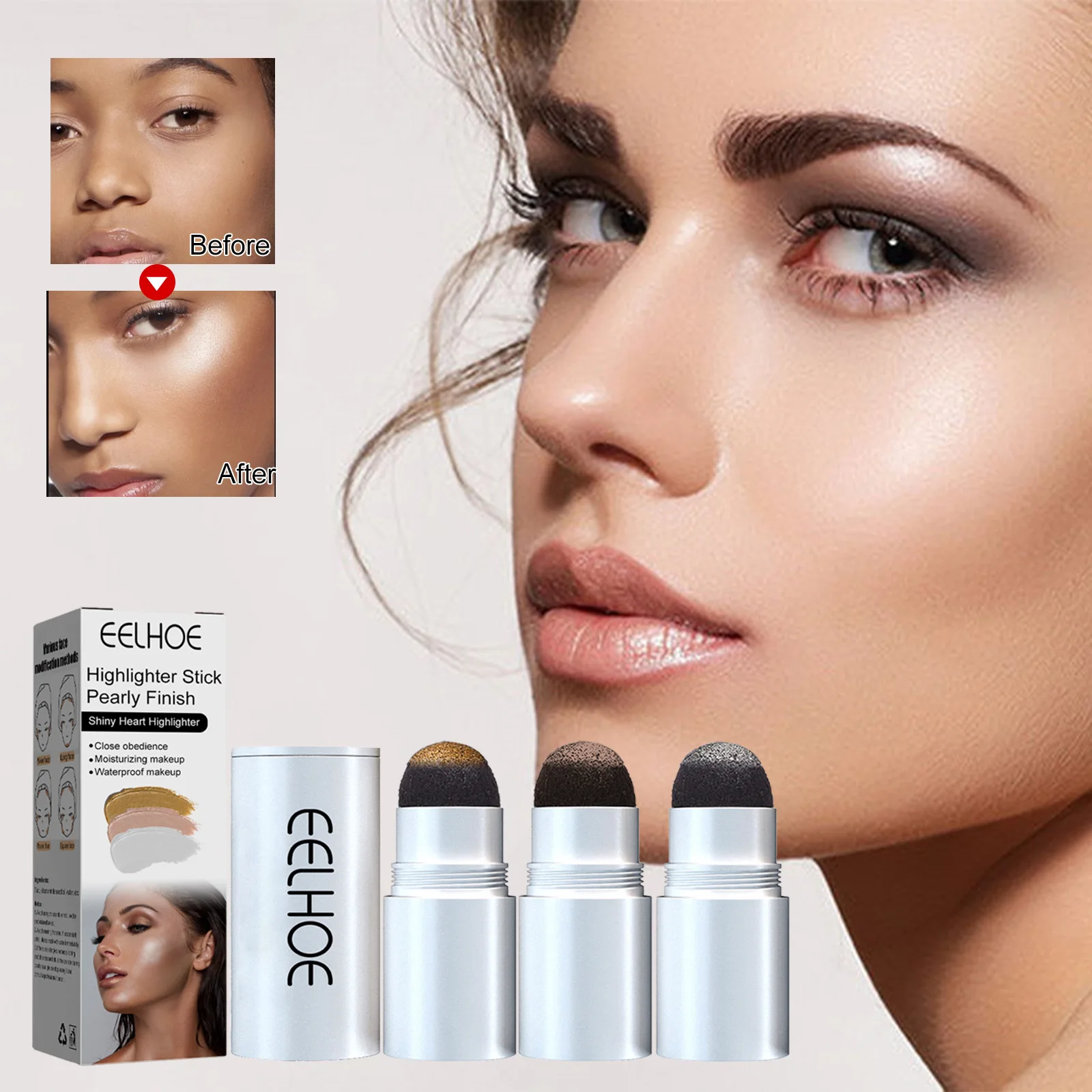 EELHOE Highlighting Stick Pearl Face Contouring Clavicle Fine Glitter Pearl Highlighting and Contouring Stick Body Highlighter
EELHOE Highlighting Stick Pearl Face Contouring Clavicle Fine Glitter Pearl Highlighting and Contouring Stick Body Highlighter