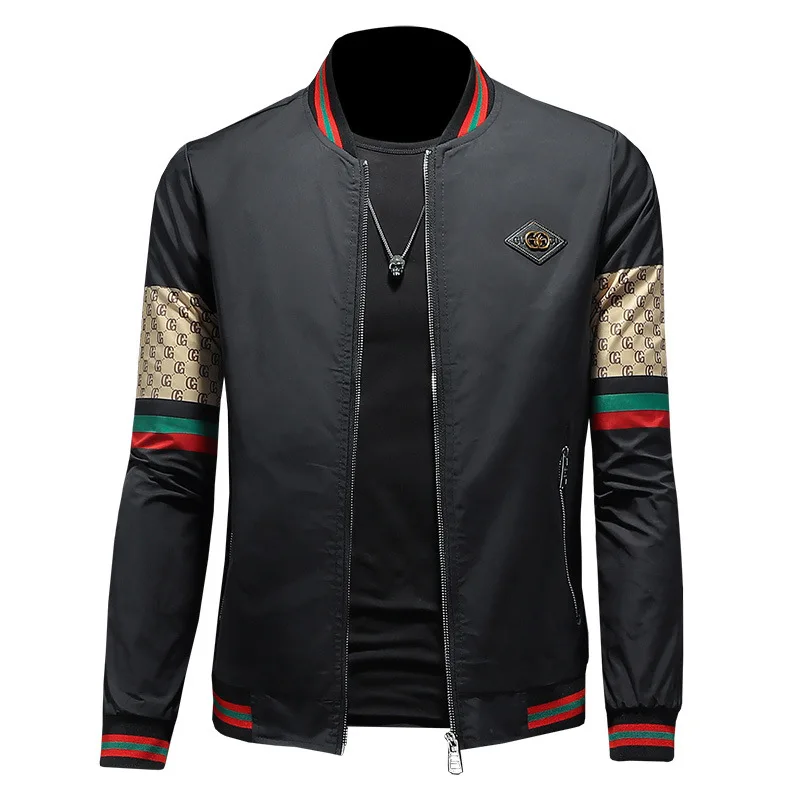 Men's Patchwork Color Printed Jacket Baseball Neck Slim Fit Coat Spring and Autumn Casual Coat Top Male
Men's Patchwork Color Printed Jacket Baseball Neck Slim Fit Coat Spring and Autumn Casual Coat Top Male