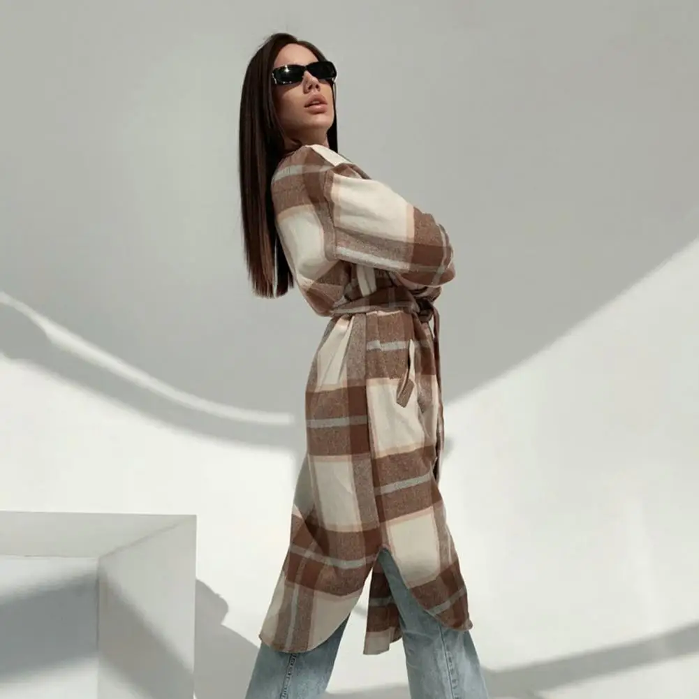 Chic Winter Coat Flap Pockets Streetwear Women Autumn Coat Knee Length Tight Waist Autumn Coat for Daily Wear Lady Overcoat
Chic Winter Coat Flap Pockets Streetwear Women Autumn Coat Knee Length Tight Waist Autumn Coat for Daily Wear Lady Overcoat