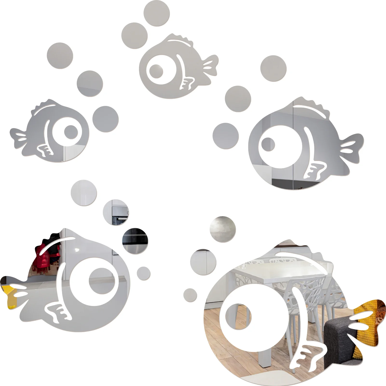 Bubble Mirror Decals Wall Stickers Crystal Decor Applique Cartoon Fish Living Room Child Home Accents
Bubble Mirror Decals Wall Stickers Crystal Decor Applique Cartoon Fish Living Room Child Home Accents