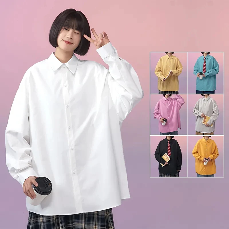 Vintage Long Sleeve White Shirts Women Harajuku Korean Thin Turn Down Collar Casual Tops Solid Baggy Streetwear All Match Blouse
Vintage Long Sleeve White Shirts Women Harajuku Korean Thin Turn Down Collar Casual Tops Solid Baggy Streetwear All Match Blouse