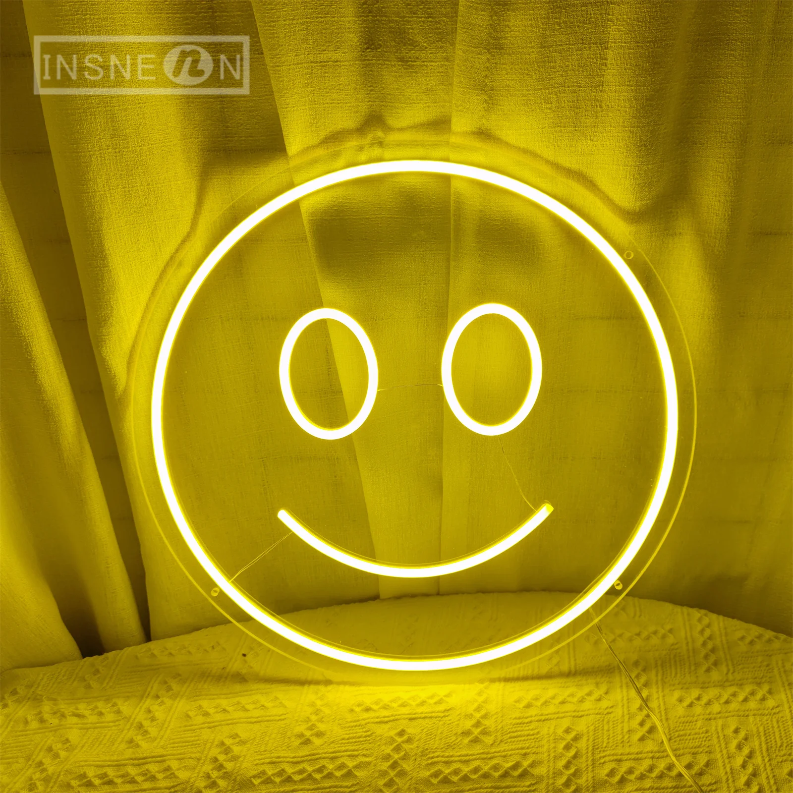 

Smiley Neon Sign LED Light Room Wall Art Smile Face Neon Light Bedroom Aesthetic Decoration Party Club Decor Gifts Night Lights