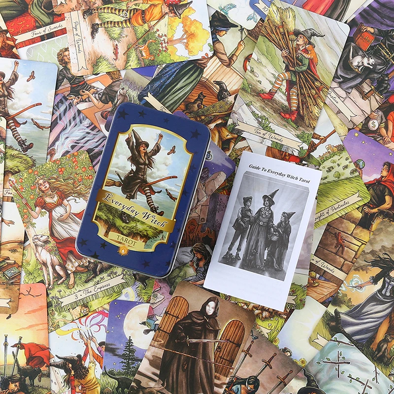Everday Witch Tarot Card Family Party Board Game Divination Fate Card Fortune Telling Game Tarot Decks Cards w/Manual Iron Box
Everday Witch Tarot Card Family Party Board Game Divination Fate Card Fortune Telling Game Tarot Decks Cards w/Manual Iron Box