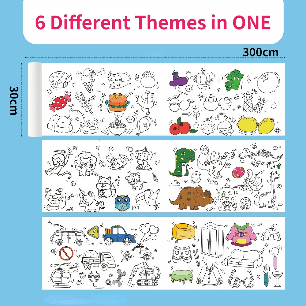 Cute Painting Canvas Children Painting Roll DIY Coloring Paper Roll Graffiti Scroll Paper-cut Kids Painting Supplies Stationery
Cute Painting Canvas Children Painting Roll DIY Coloring Paper Roll Graffiti Scroll Paper-cut Kids Painting Supplies Stationery
