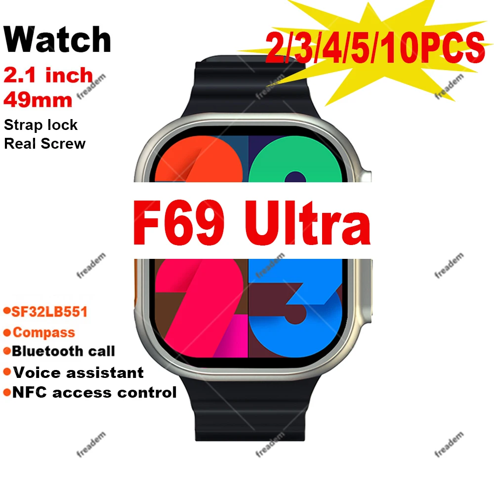 F69 Ultra Smart Watch Men Women 49mm Bluetooth Call Compass NFC Customize Dail Smart Watch Pk Hk8 Pro HW9 Ultra Max
F69 Ultra Smart Watch Men Women 49mm Bluetooth Call Compass NFC Customize Dail Smart Watch Pk Hk8 Pro HW9 Ultra Max