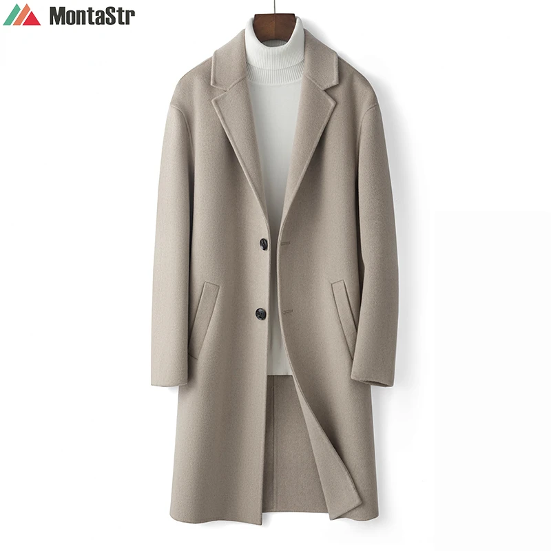 Luxury High Quality 100% Wool Business Casual Wear Men's Slim Long Pure Wool Coat Single Breasted Lapel Reversible Woolen Coat
Luxury High Quality 100% Wool Business Casual Wear Men's Slim Long Pure Wool Coat Single Breasted Lapel Reversible Woolen Coat
