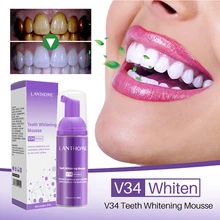 HISMILE V34 Toothpaste Purple Color Corrector Teeth White Brightening Toothpaste Reduce Yellow Plaque Stains Health Oral Hygiene