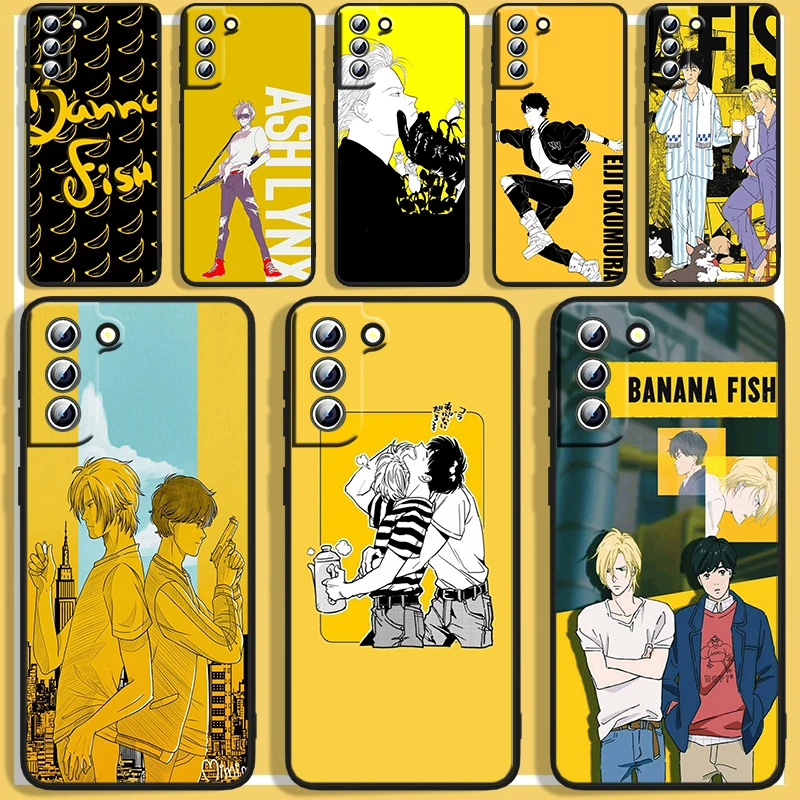 

Anime Cartoon Banana Fish Phoen Case For Samsung S8 S9 S10 S20 S21 S22 S23 Plus 4G S10e 5G Lite Ultra FE Black Cover Funda Soft