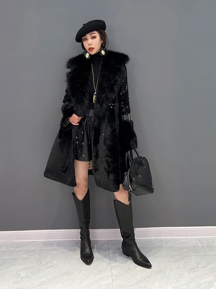 SuperAen 2022 Winter New Korean Fashion Solid Color Thicken Fur Coat Temperament Women Single Breasted Coat
SuperAen 2022 Winter New Korean Fashion Solid Color Thicken Fur Coat Temperament Women Single Breasted Coat